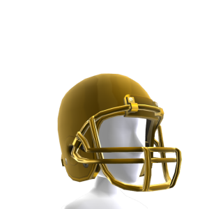 Gold Football Helmet